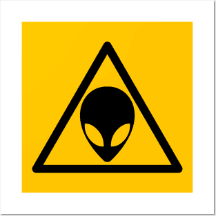 Alien Road Sign Posters and Art